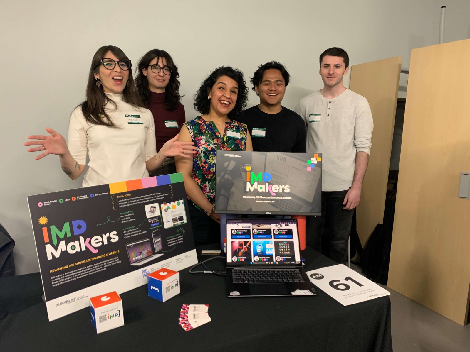 Students working with design software